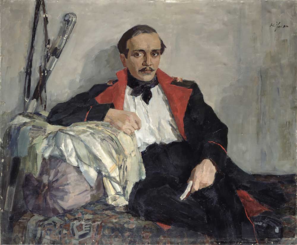 Portrait of Michail Lermontov (1814-1841) 1941 od Nikolai Pavlovich Ulyanov