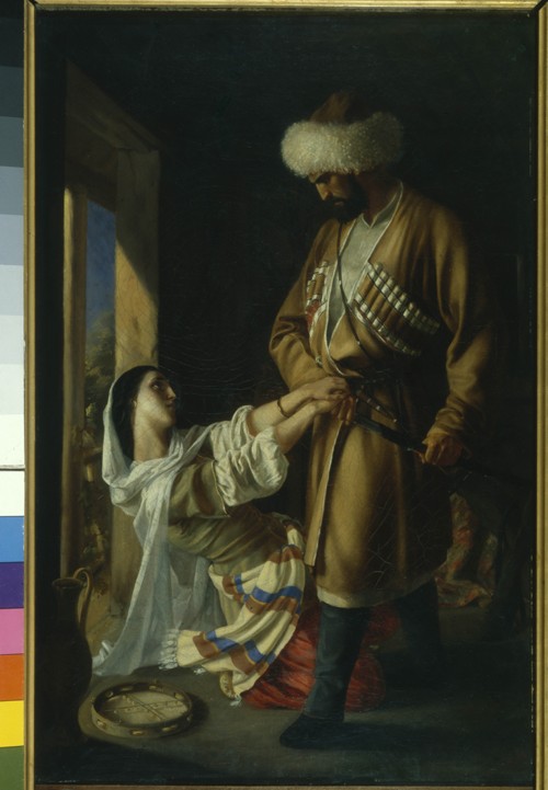 Leila and Khadji Abrek (After the poem by M. Lermontov) od Nikolai Nikolajewitsch Ge