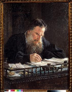 Portrait of the author Leo N. Tolstoy (1828-1910)