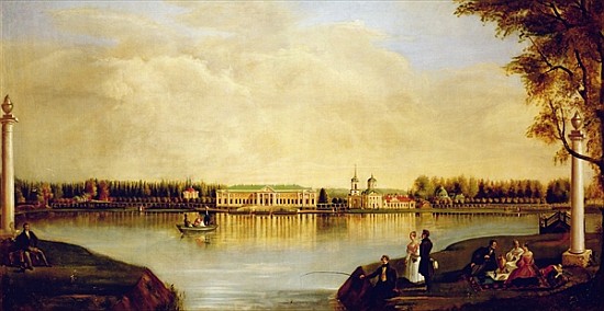 View of the Kuskovo Palace. 1839 od Nikolay Ivanovich Podklyuchnikov