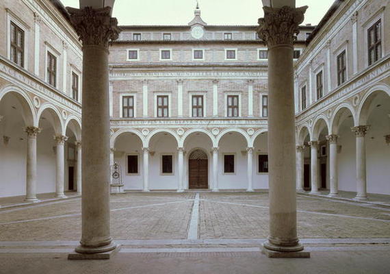 View of the Cortile d'Onore (Courtyard of Honor) designed by Luciano Laurana (c.1420-1502) c.1470-75 od 