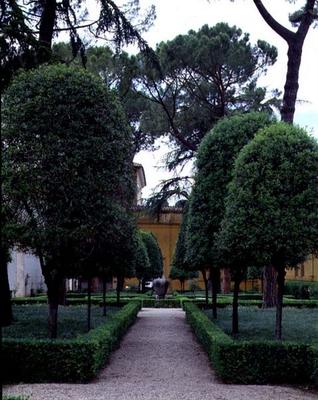 View of the garden, detail of the parterre, designed by Giorgio Vasari (1511-74) Giacomo Vignola (15 od 