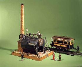 31:Bing stationary steam engine, c.1902; Carette street car, c.1904