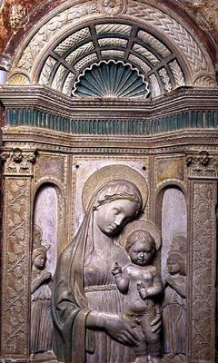 Madonna and Child with Angels, relief by Michele di Giovanni da Fiesole (1418-c.58) (plaster) od 