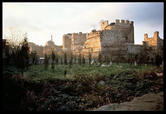 The city walls at Fener, built by Theodosius II, 413-447 (photo) od 