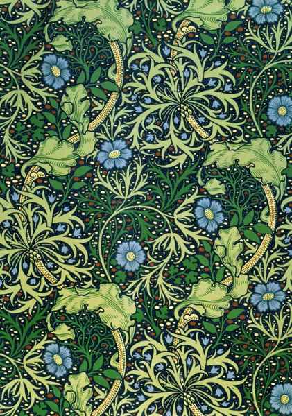 Seaweed Wallpaper Design, designed by William Morris (1834-96), printed by John Henry Dearle (1860-1 od 