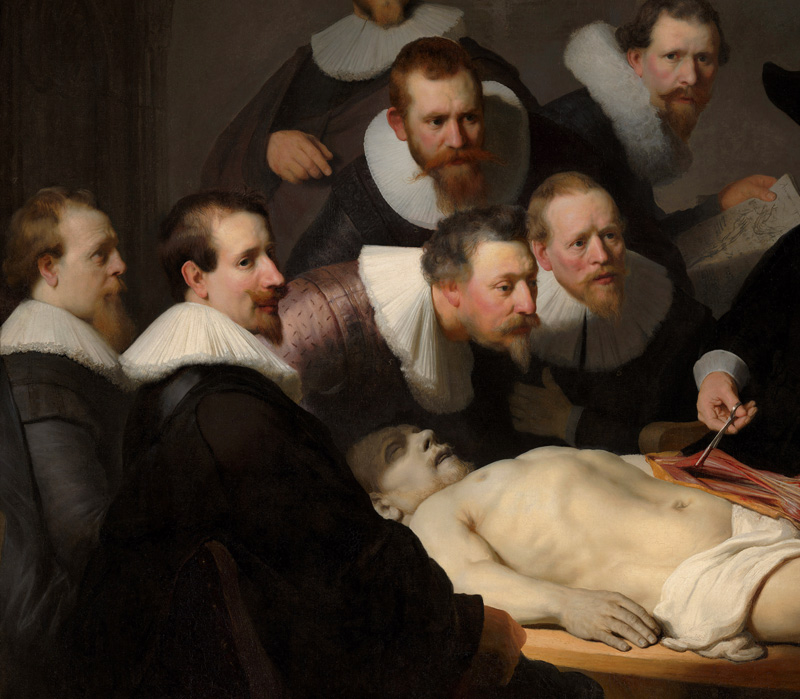 The Anatomy Lesson of Dr. Nicolaes Tulp, 1632 (detail of 7543) od 