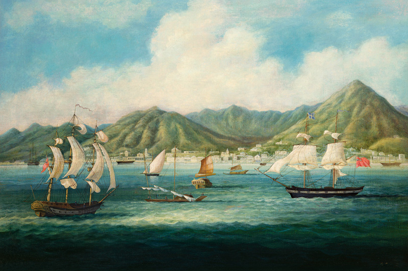 A View Of Victoria, Hong Kong With British Ships And Other Vessels od 