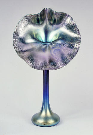 A Blue And Favrile Glass Jack In The Pulpit Vase By Tiffany Studios od 