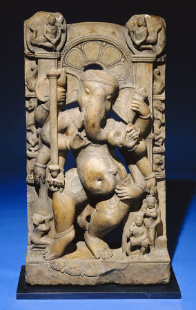 A Central Indian Pale Sandstone Stele Of Ganesha od 