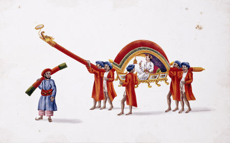 A Dignitary Carried In An Ornamental Chair od 