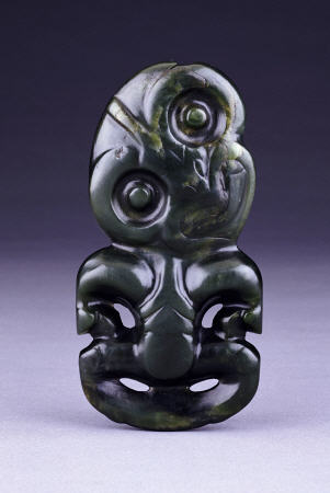 A Fine And Large Maori Jade Pendant, Hei Tiki od 