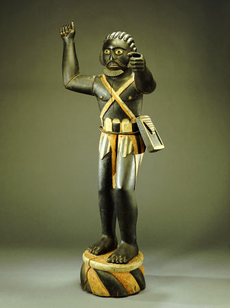 A Fine And Rare Fon Male Allegorical Figure Possibly Representing Gezo, The First Ruler Of Dahomey, od 