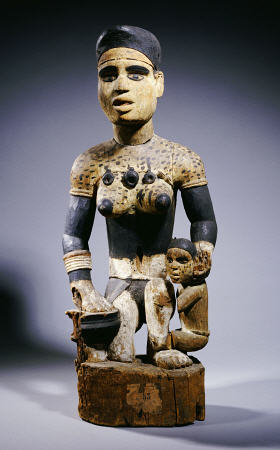 A Fine And Rare Yombe Maternity Figure, 72cm High od 