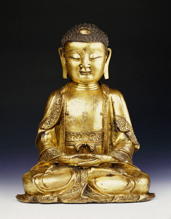 A Fine Ming Gilt-Bronze Buddha od 