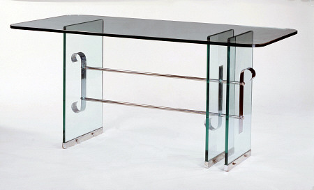 A Fontana Arte Plate-Glass And Chromium-Plated Table, Circa 1935 od 
