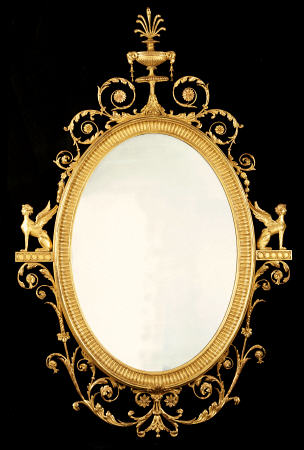 A George III Giltwood Mirror After Design By Robert Adam (1728-1792) od 