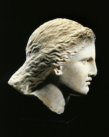 A Greek Marble Female Head In Profile od 