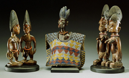 A Group Of Male And Female Yoruba Twin Figures od 