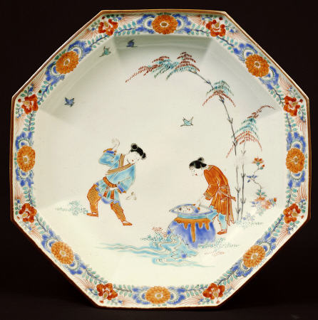 A Kakiemon Octagonal Dish With A Hob In The Well Shiba Onko Design od 