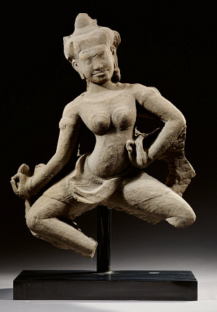 A Khmer, Baphuon Style, Sandstone Figure Of An Apsara Standing In Dancing Posture, 11th Century, 61 od 