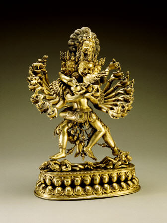 A Large Sino-Tibetan Gilt-Bronze Figure Of Yi-Dam Hevajra od 