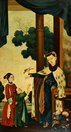 A Mandarin''s Wife With Their Two Daughters od 