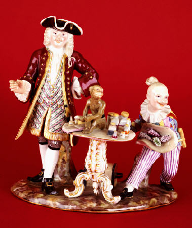 A Meissen Porcelain Group Of The Quack Doctor And Harlequin After An Original Model By J od 