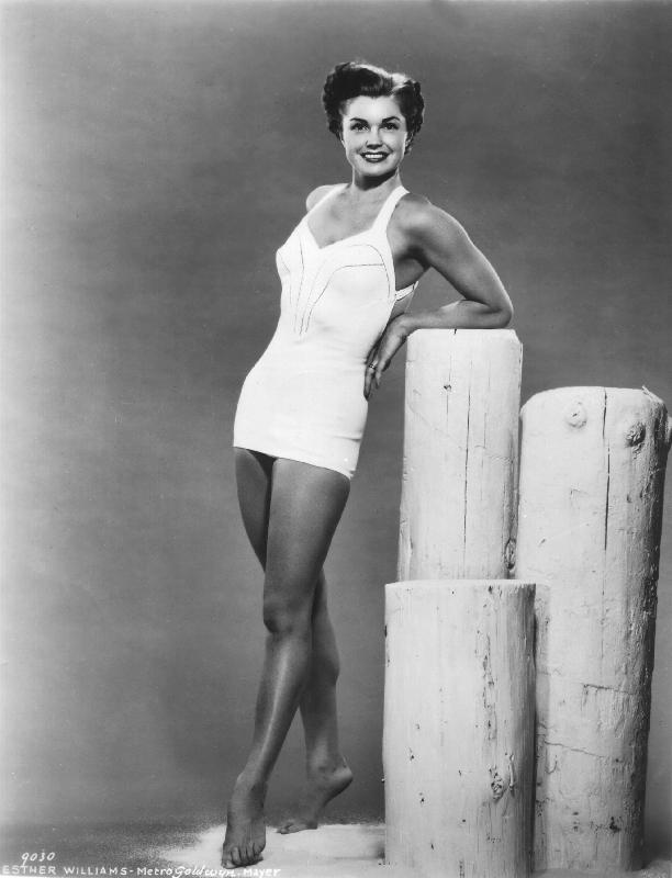 American Actress Esther Williams wearing a bath suit od 