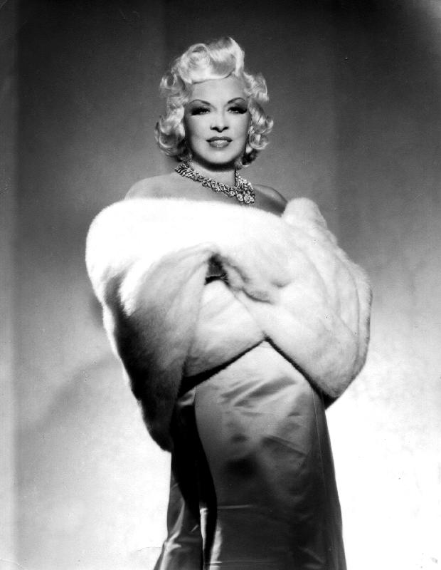 American Actress Mae West with fur stole od 