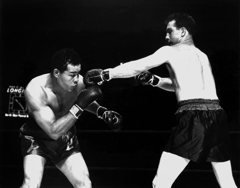 American boxer Joe Louis fighting with Billy Conn od 