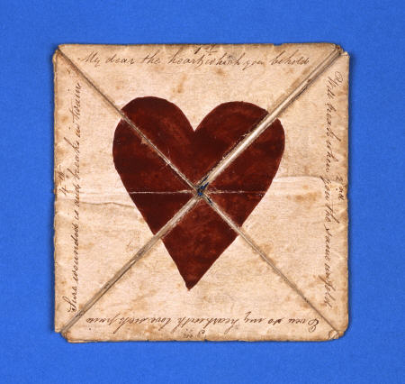 An Early Hand-Made Puzzle Purse Valentine, Circa 1790 od 