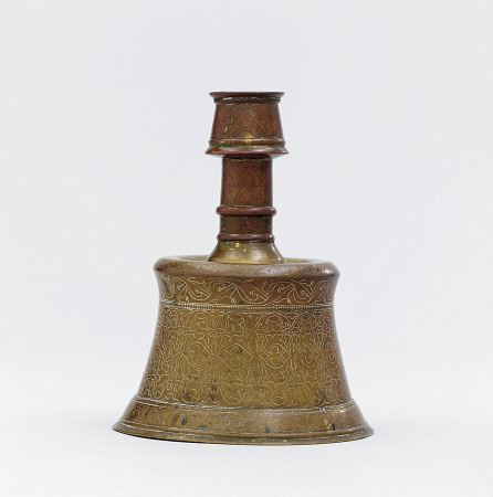 An Early Ottoman Cast Brass Candlestick Turkey, Late 15th Century od 