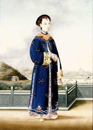 An Elegantly Dressed Chinese Hong Merchant''s Wife od 