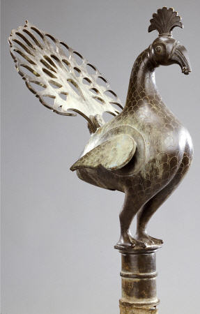 An Important Deccani Bronze Peacock, Circa 14th Century od 