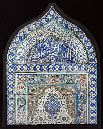 An Important Diyarbekir Tile Mihrab Of Ogival Arched Form Comprising Twelve Tiles, C od 