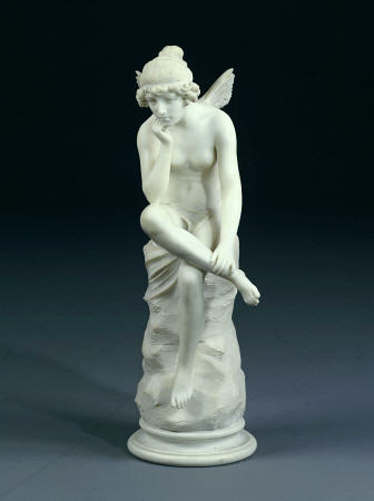 An Italian White Marble Figure Of A Winged Nymph, Late 19th Century od 
