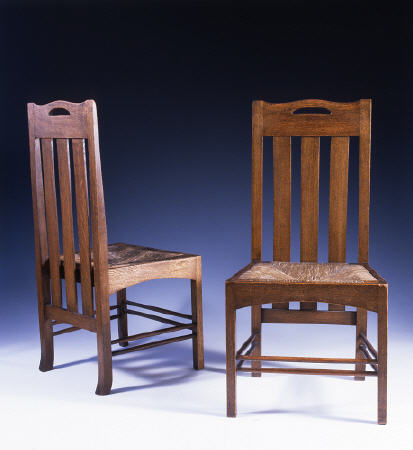 An Oak Dining Chair Designed By Charles Rennie Mackintosh For The Argyle Street Tearooms, Circa 1898 od 