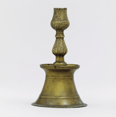 An Ottoman Brass Candlestick  Turkey, 17th Century od 