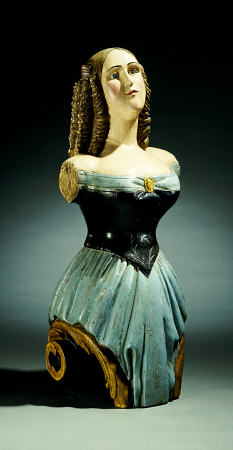 A Painted And Carved Ship''s Figurehead od 