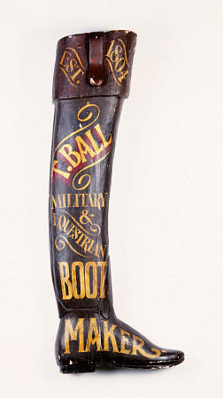 A Painted And Carved Wooden Boot Maker''s Shop Sign, 19th Century od 