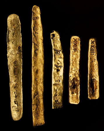 A Selection Of Gold Bars Recovered From The Wreck Of The Spanish Galleon ''Nuestra Senora De Atocha' od 