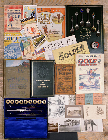 A Selection Of Golfing Memorabilia Including Photographs, Postcards And Books od 