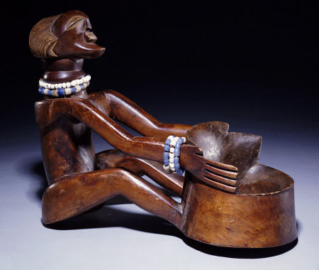A Songye Female Bowl Bearer Carving od 