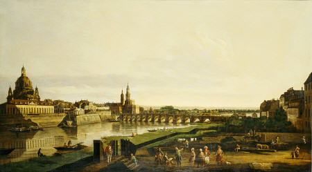 A View Of Dresden From The Right Bank Of The River Elbe Above The Augustusbrucke od 