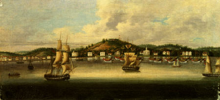 A View Of Singapore From The Roads, With A Merchant Barque And A Merchant Brig And Other Shipping od 