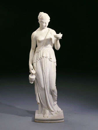 A White Marble Figure Of Hebe, The Cupbearer, Circa 1880 od 