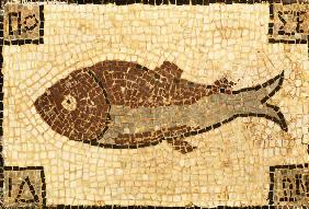 A Roman Mosaic Panel Depicting A Fish
