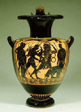 An Attic Black-Figure Amphora, With Herakles Fighting Apollo For The Sacred Bronze Tripod Of Delphi