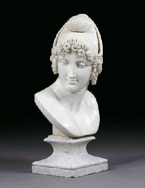 A White Marble Bust Of Paris